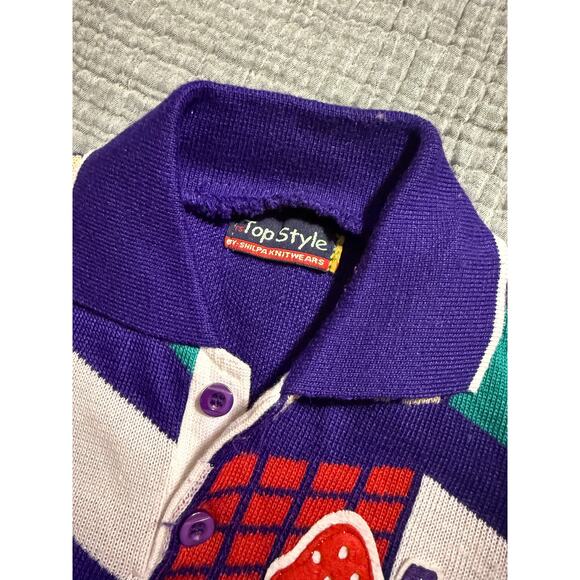 VTG Knit Collared Sweater Kids Children’s Size 26 5T Top Style - Picture 2 of 8